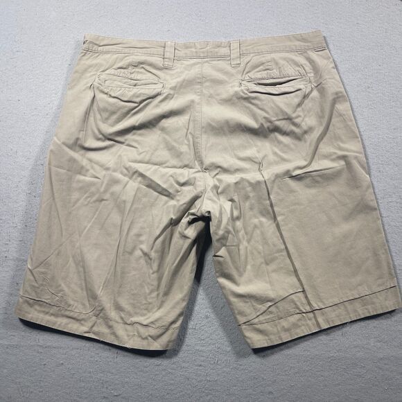 Oldeβ School Brand Shorts Mens Size 36 Beige / Plaid Solid Chino REVERSIBLE - Picture 9 of 12